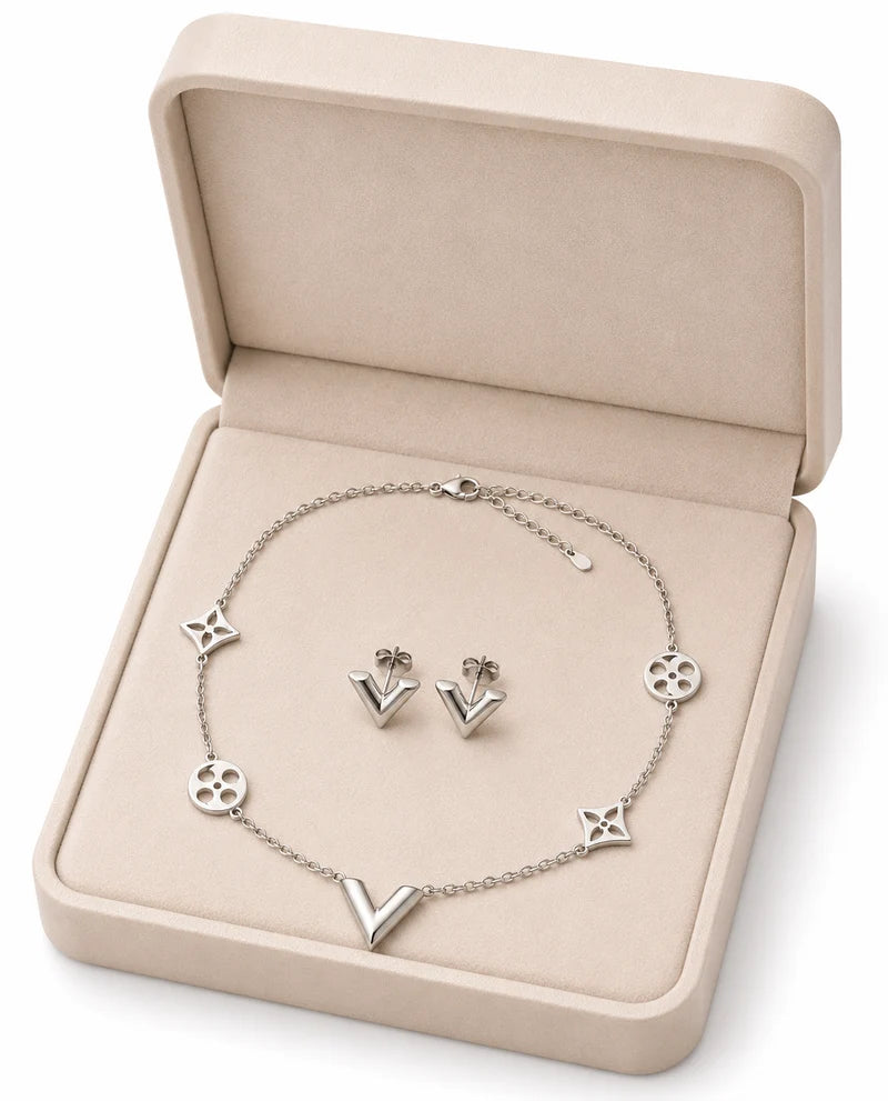 Elegant V Jewelry Set